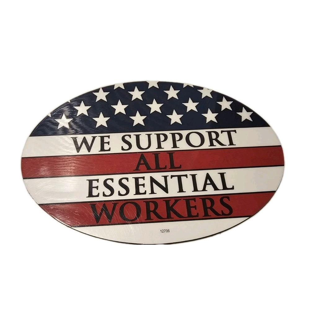 We Support All Essential Workers 6x4 Refrigerator Magnet Memorabilia Collectible - Picture 1 of 2